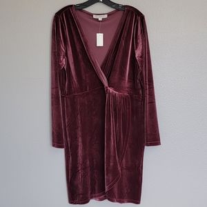 LOFT   LONG SLEEVE WRAP DRESS/ L.